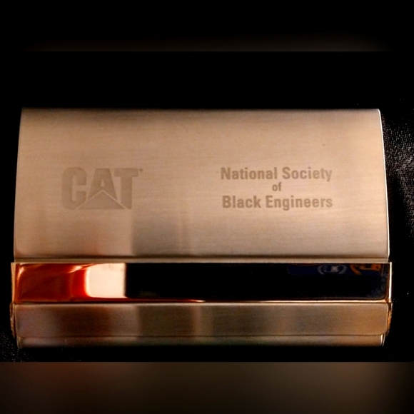 "CAT" NSBE SERIES EXECUTIVE SILVERTONE METAL CARD HOLDER & KEY FOB SET (NWOT) - Picture 11 of 11
